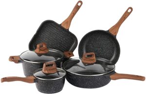 ESLITE LIFE Pots and Pans Set Nonstick Induction Cookware Set