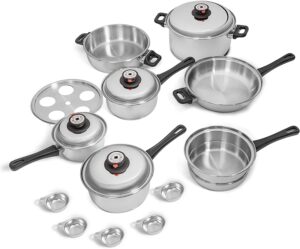 Maxam 9-Element Waterless Cookware Set