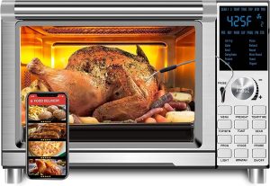 NUWAVE Bravo Air Fryer Toaster Smart Oven, 12-in-1 Countertop Convection,
